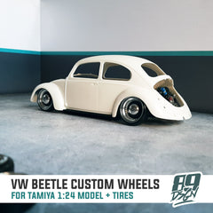 15" Dish Style Custom VW Beetle Wheel & Tire Set