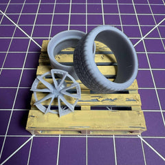 HRE S204 Style Wheel & Tire Set – Deep Offset