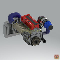 Honda K20 "Longitudinal" 2L Turbo Engine & Transmission