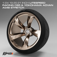 Litespeed Racing CB5 & Yokohama Advan A048 Stretch Tire Pair - 19" 20" or 21"
