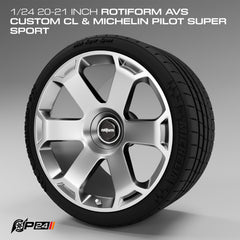 Rotiform AVS Custom CL & Michelin Pilot Super Sport Tire Pair - 20" or 21"