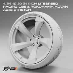 Litespeed Racing CB5 & Yokohama Advan A048 Stretch Tire Pair - 19" 20" or 21"