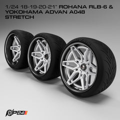 Rohana RLB 6 Wheels w/ Yokohama Advan Stretch Tires