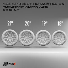 Rohana RLB 6 Wheels w/ Yokohama Advan Stretch Tires