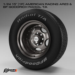 15" American Racing AR23 Wheels w/ BF Goodrich Radial T/A Tires