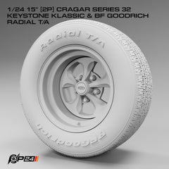 15" Cragar Keystone Classic w/ BFG Radial T/A