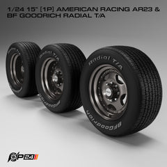 15" American Racing AR23 Wheels w/ BF Goodrich Radial T/A Tires