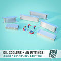 Assorted Universal Oil Coolers & AN Fitting Set - Model Maker's Workshop