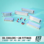 Assorted Universal Oil Coolers & AN Fitting Set - Model Maker's Workshop