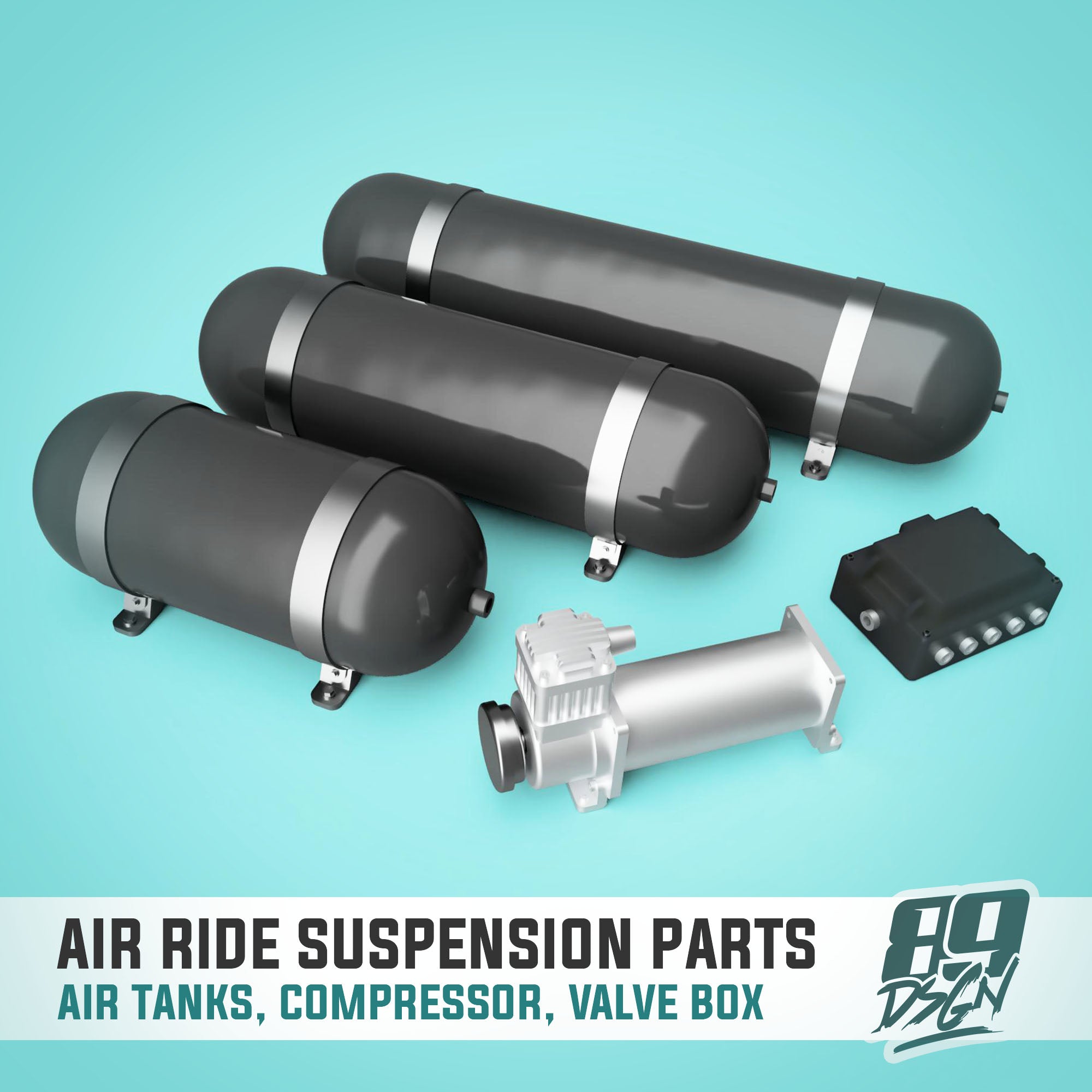 Single Tank Air Ride System w/ 2 Pumps & Controller - Model Maker's Workshop