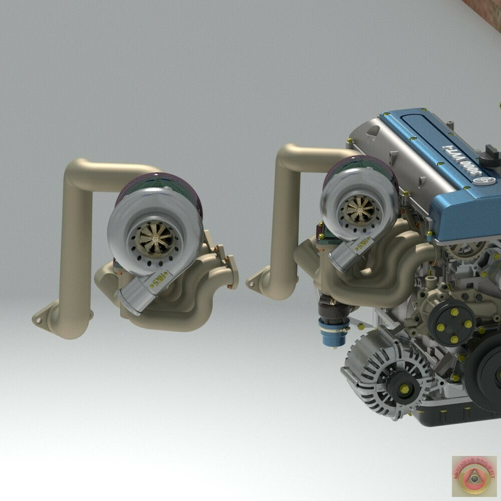 Toyota Supra 2JZ-GTE Engine & Getrag V160 Transmission Ecosystem – 1/24 Scale
