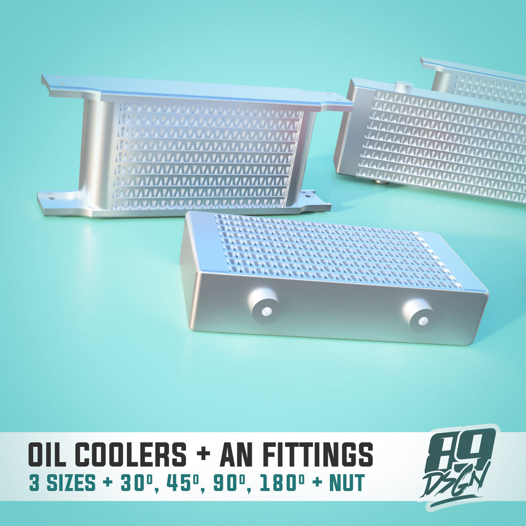 Assorted Universal Oil Coolers & AN Fitting Set - Model Maker's Workshop