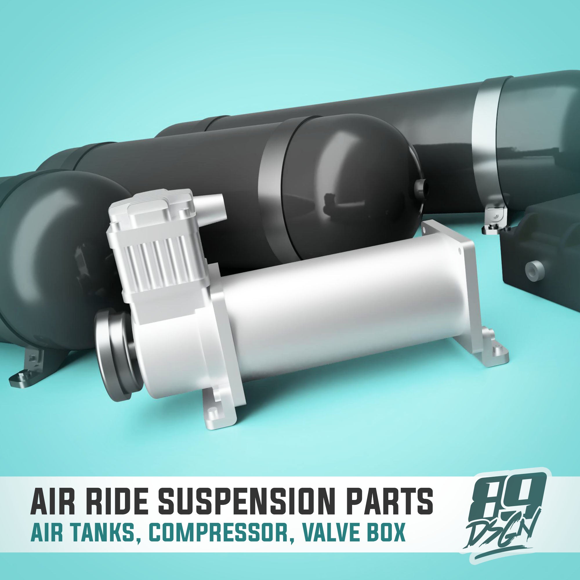Single Tank Air Ride System w/ 2 Pumps & Controller - Model Maker's Workshop