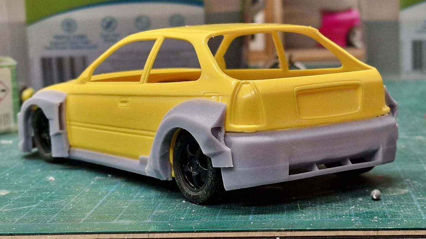 Fujimi Honda Civic EK M&M-Style Widebody Kit – 1/24 Scale