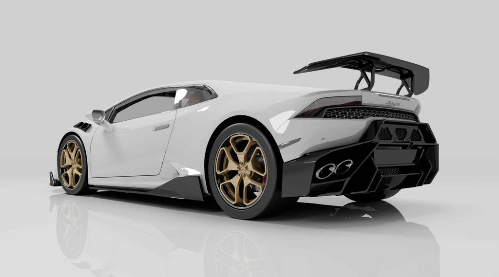 Aoshima Lamborghini Huracán LP610-4 Vorsteiner Body Kit & Rotiform HUR Wheels – 1/24 Scale