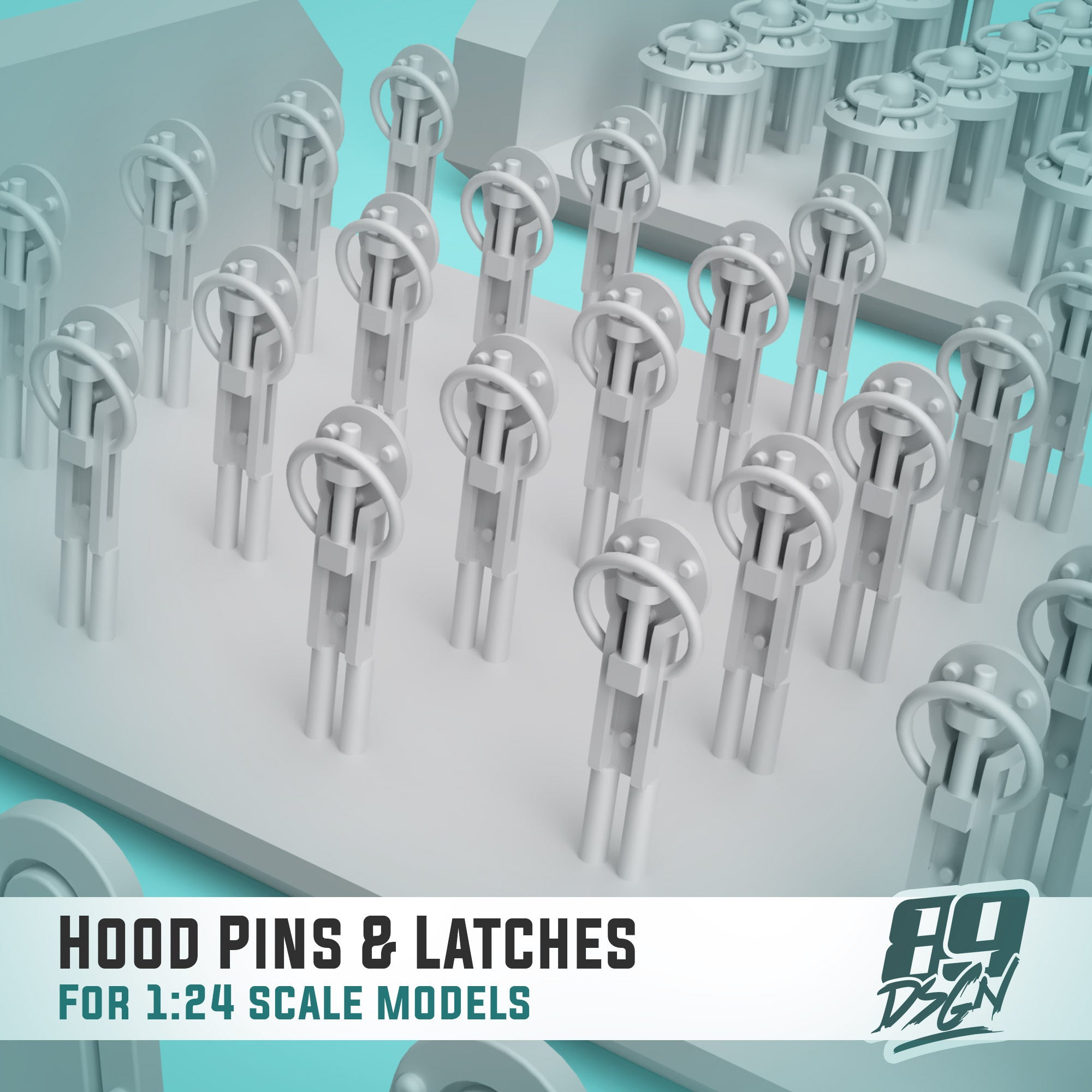 Assorted Hood Pin & Latch Sets - Model Maker's Workshop