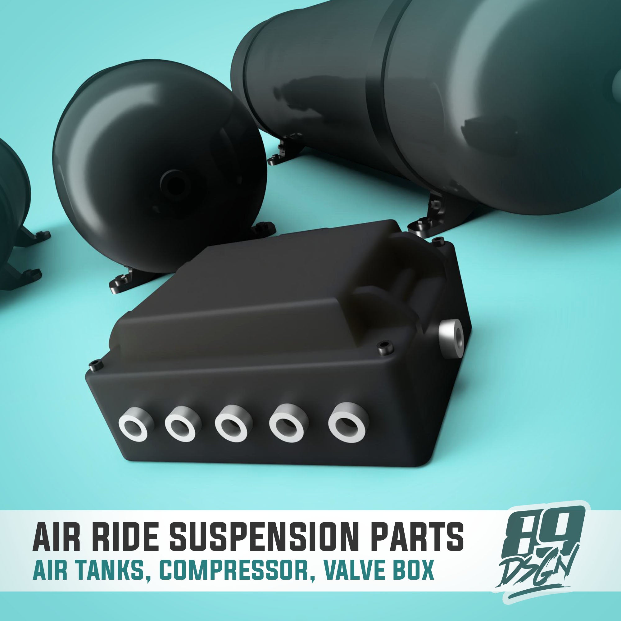 Single Tank Air Ride System w/ 2 Pumps & Controller - Model Maker's Workshop