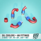 Assorted Universal Oil Coolers & AN Fitting Set - Model Maker's Workshop