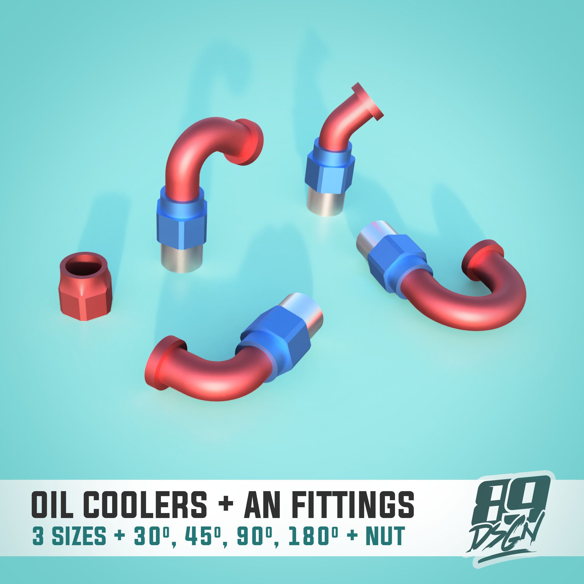 Assorted Universal Oil Coolers & AN Fitting Set - Model Maker's Workshop