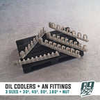 Assorted Universal Oil Coolers & AN Fitting Set - Model Maker's Workshop