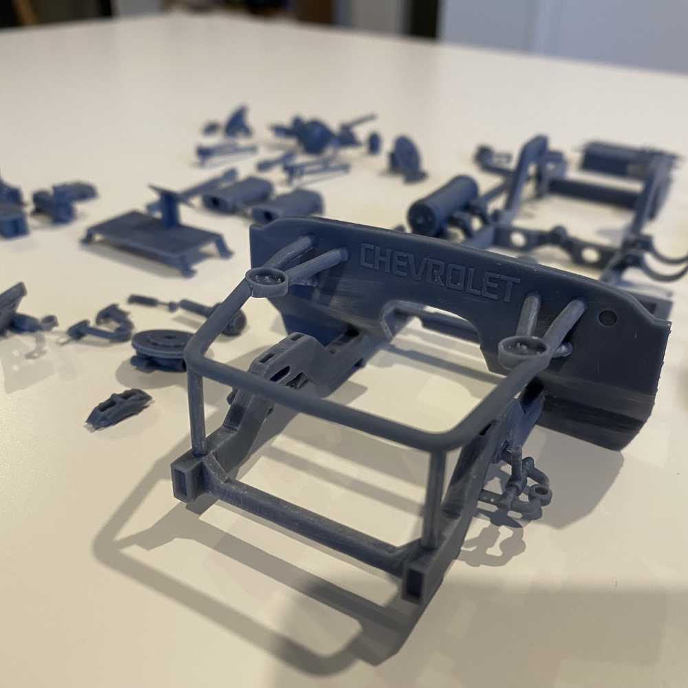 ’72 Chevy Fleetside Bagged Chassis Upgrade for AMT Kit