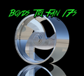 17-Inch Boyd Tri Fan Wheel & Tire Set – 1/24 Scale