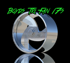 17-Inch Boyd Tri Fan Wheel & Tire Set – 1/24 Scale