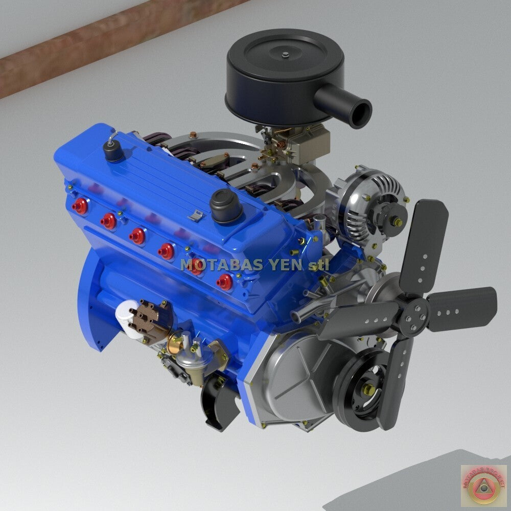 Chrysler Slant Six Base Engine w/ Options - Model Maker's Workshop