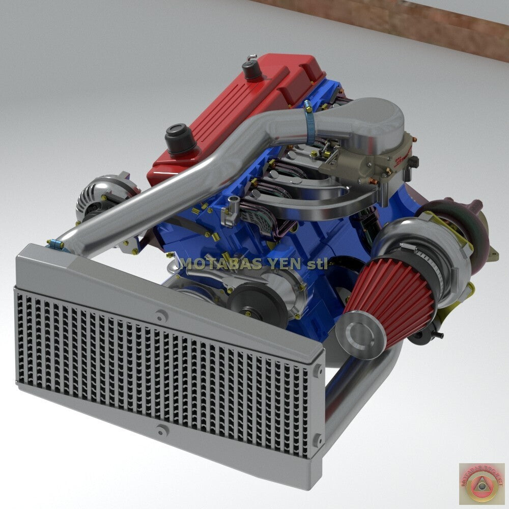 Chrysler Slant Six Turbo Engine w/ Intercooler - Model Maker's Workshop
