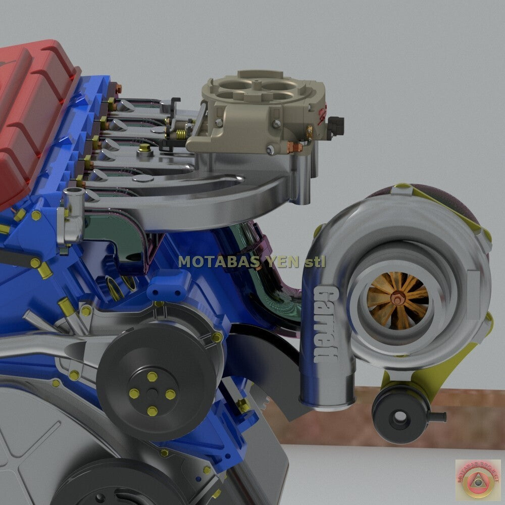 Chrysler Slant Six Turbo Engine w/ Intercooler - Model Maker's Workshop