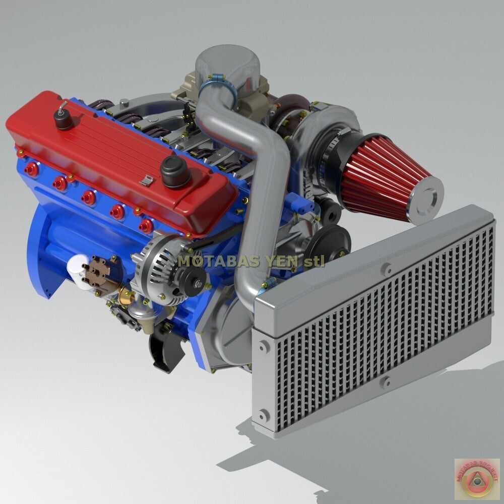 Chrysler Slant Six Turbo Engine w/ Intercooler - Model Maker's Workshop