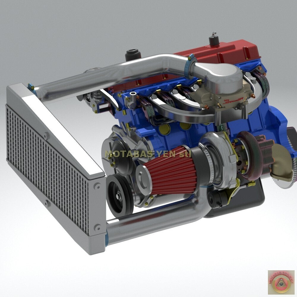 Chrysler Slant Six Turbo Engine w/ Intercooler - Model Maker's Workshop