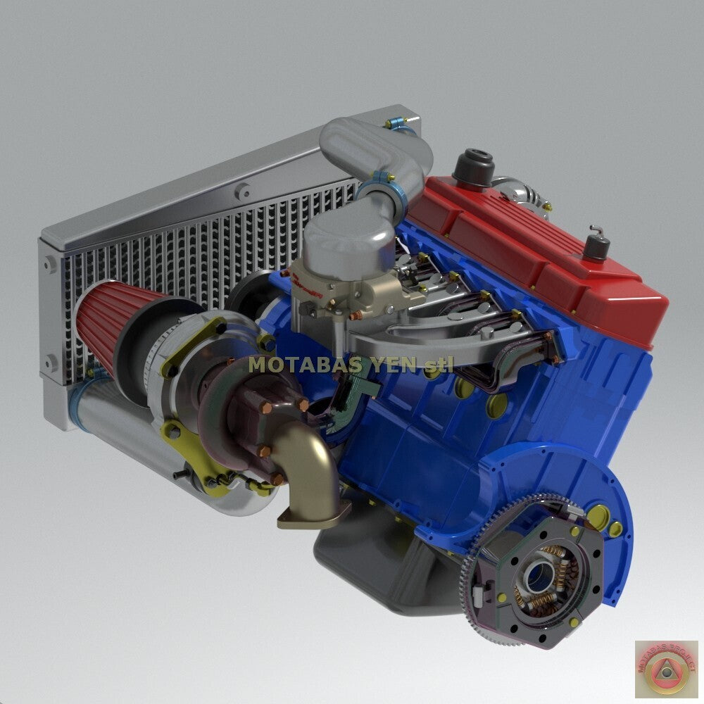 Chrysler Slant Six Turbo Engine w/ Intercooler - Model Maker's Workshop