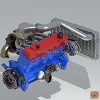 Chrysler Slant Six Turbo Engine w/ Intercooler - Model Maker's Workshop