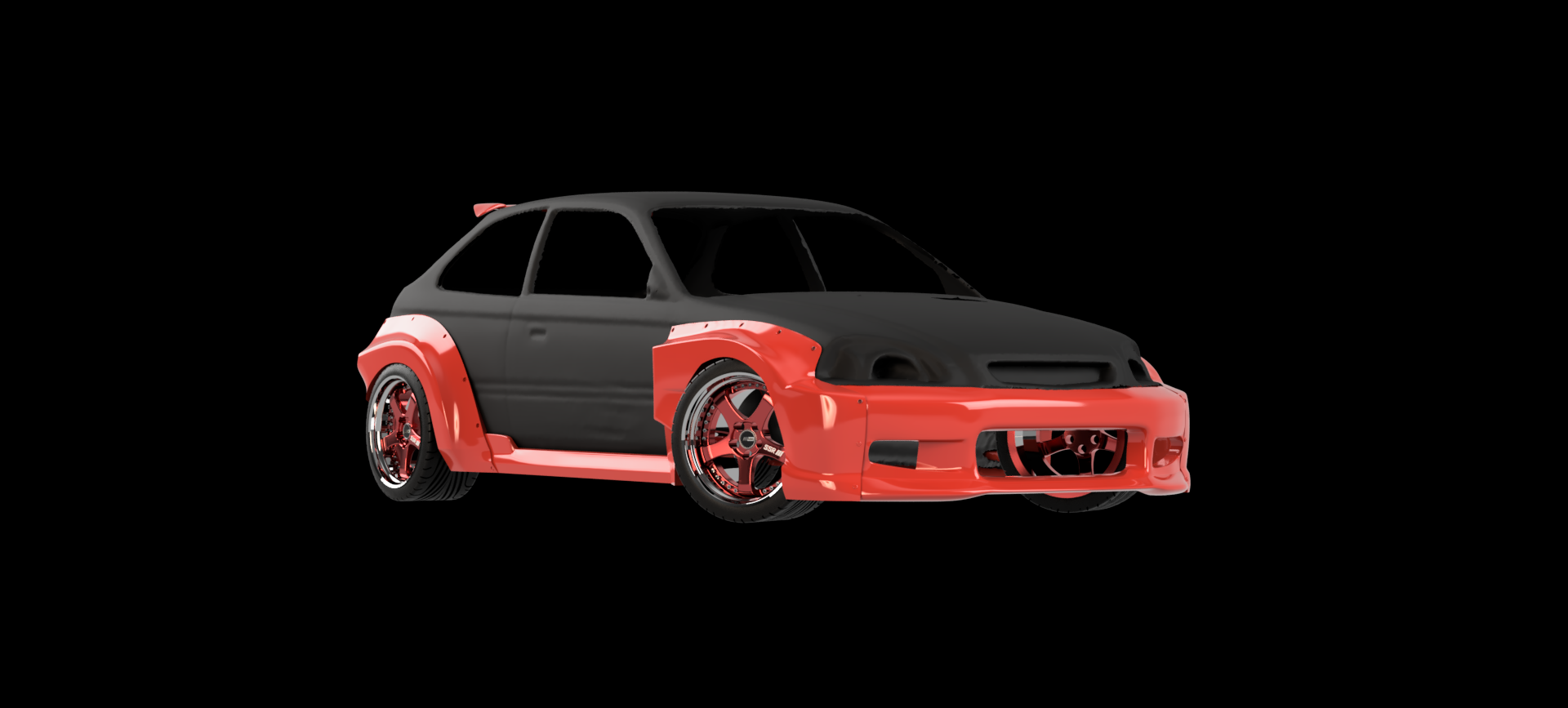Fujimi Honda Civic EK M&M-Style Widebody Kit – 1/24 Scale
