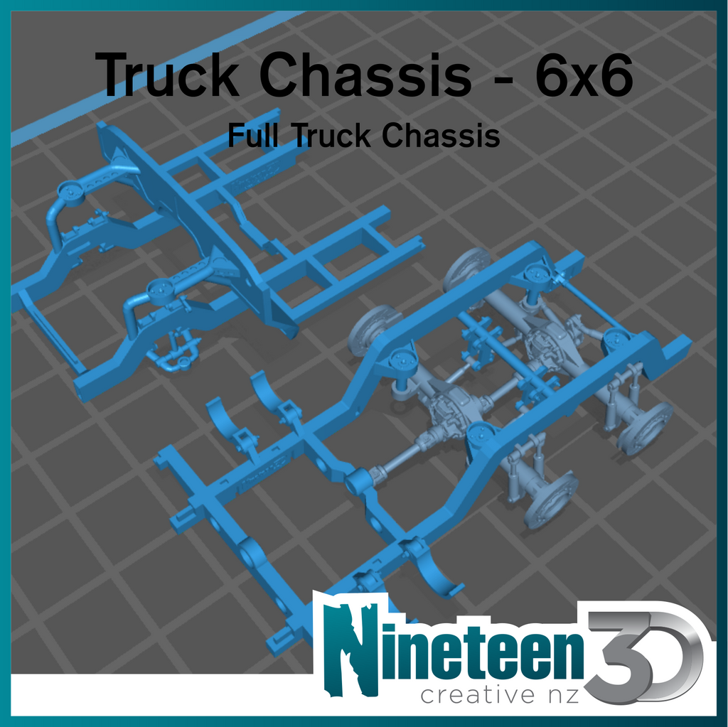 6×6 Adjustable Bagged Truck Chassis – 1/25 Scale