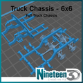 6×6 Adjustable Bagged Truck Chassis – 1/25 Scale
