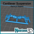 Bagged or Coilover Cantilever Suspension System – 1/25 Scale