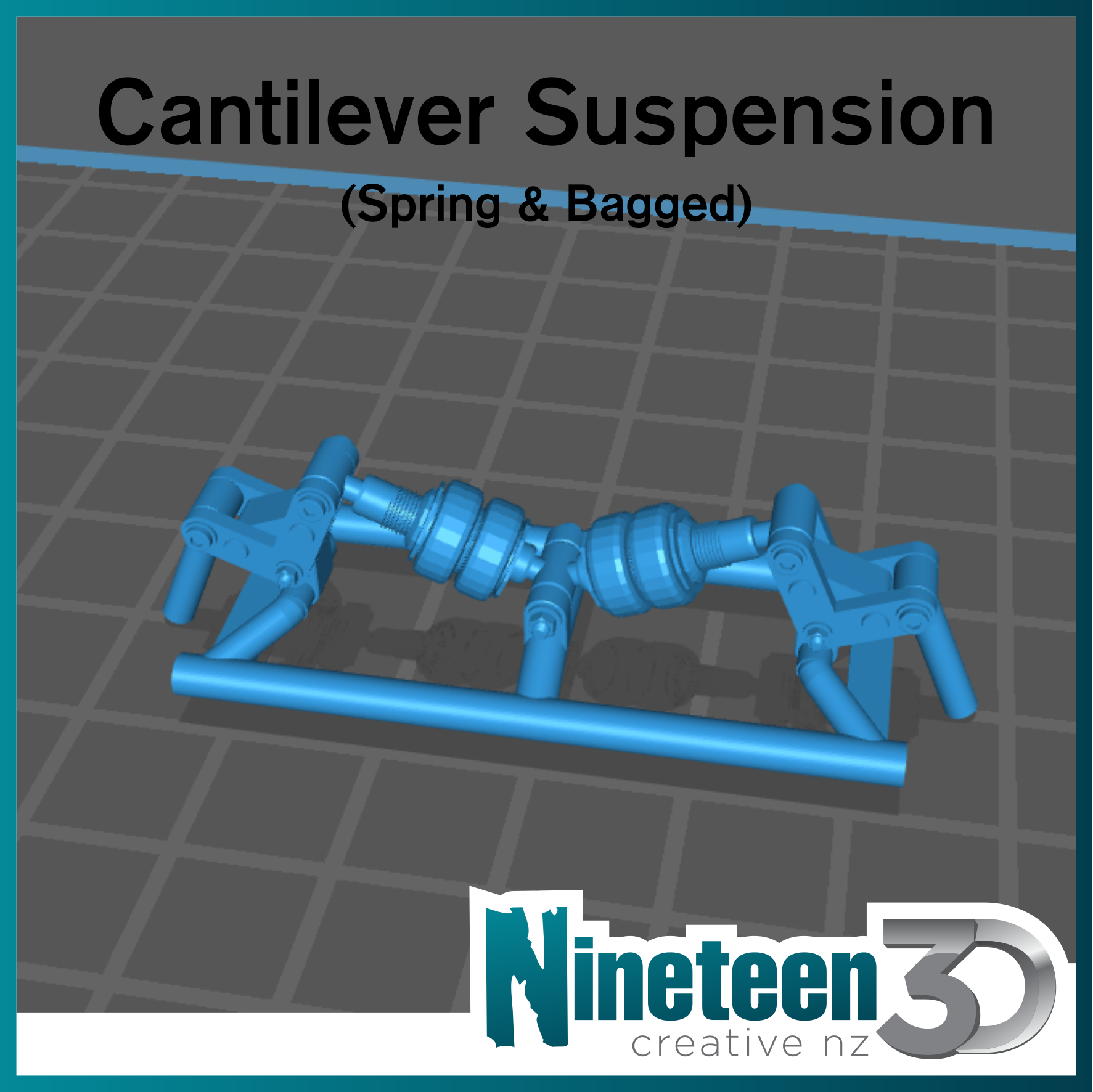 Bagged or Coilover Cantilever Suspension System – 1/25 Scale