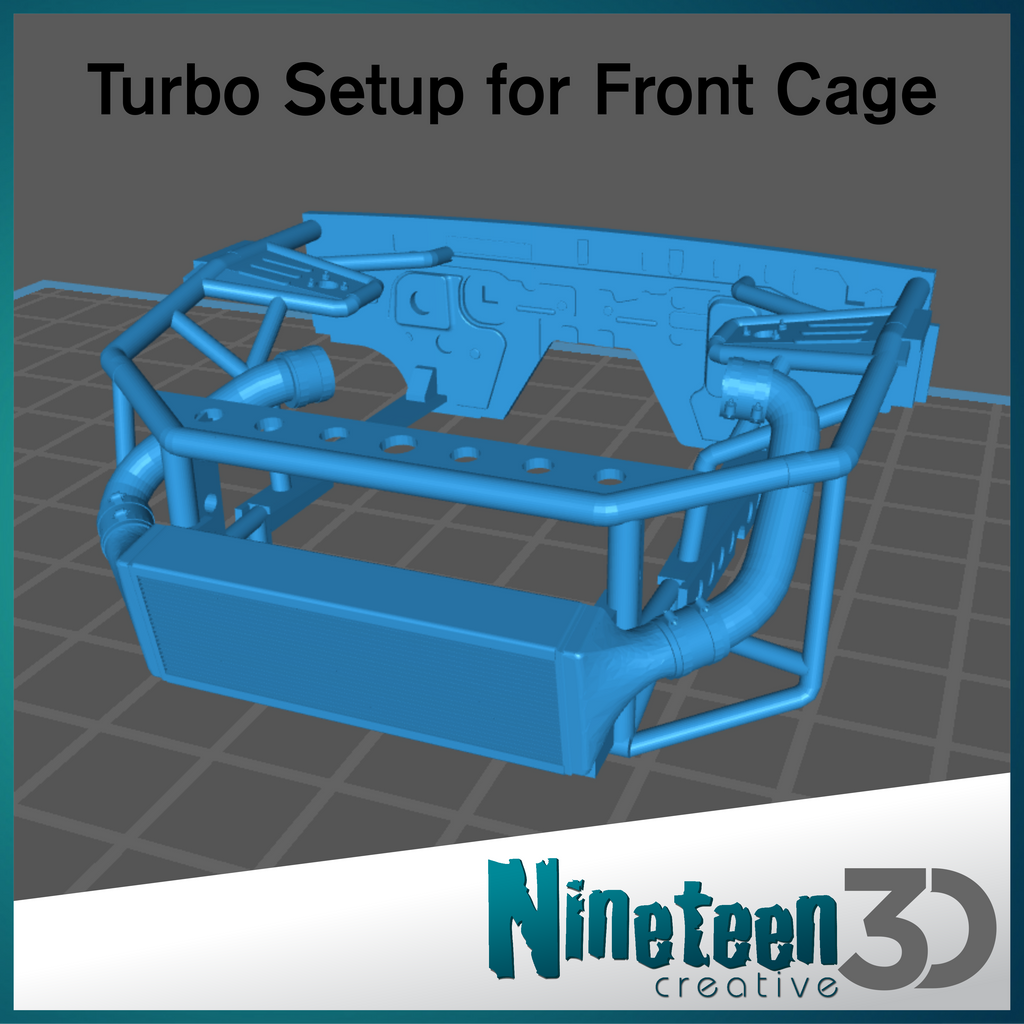 Big-Turbo Setup Upgrade for Tamiya R32 GT-R Tubular Front End – 1/24 Scale