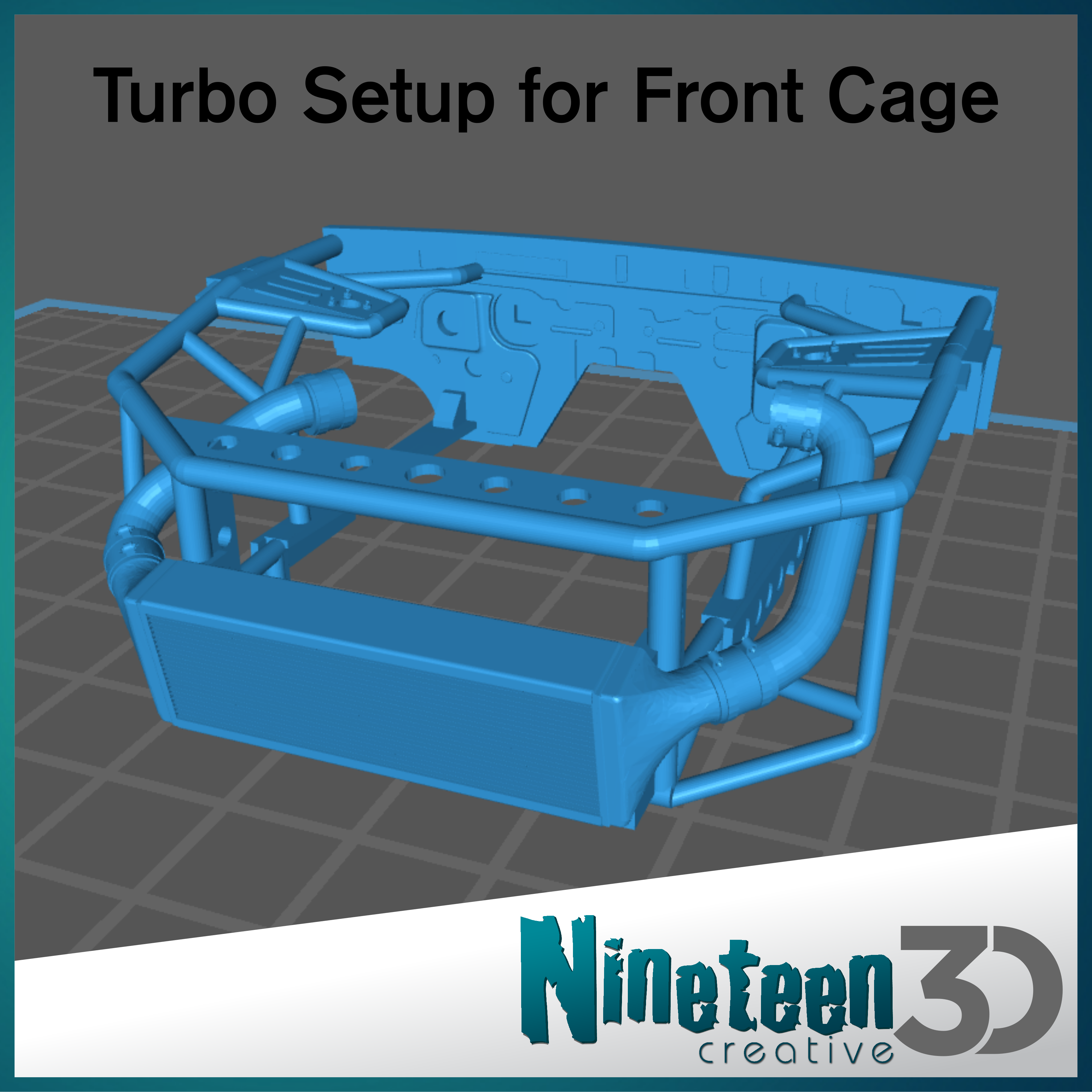 Big-Turbo Setup Upgrade for Tamiya R32 GT-R Tubular Front End – 1/24 Scale