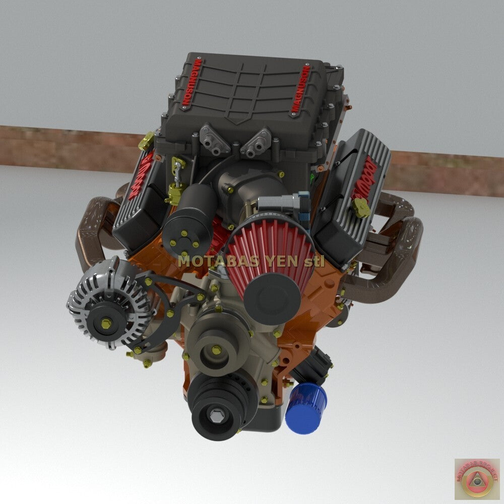 Dodge 440 Magnum Magnuson Supercharged Engine - Model Maker's Workshop