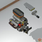 Dodge Mopar 440 Magnum Blown Supercharged Engine - Model Maker's Workshop