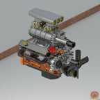 Dodge Mopar 440 Magnum Blown Supercharged Engine - Model Maker's Workshop