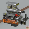 Dodge Mopar 440 Magnum Blown Supercharged Engine - Model Maker's Workshop