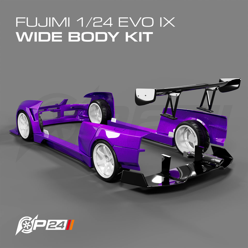 Mitsubishi EVO IX Wide Body Kit 1/24 Fujimi Evolution IX Kit - Model Maker's Workshop