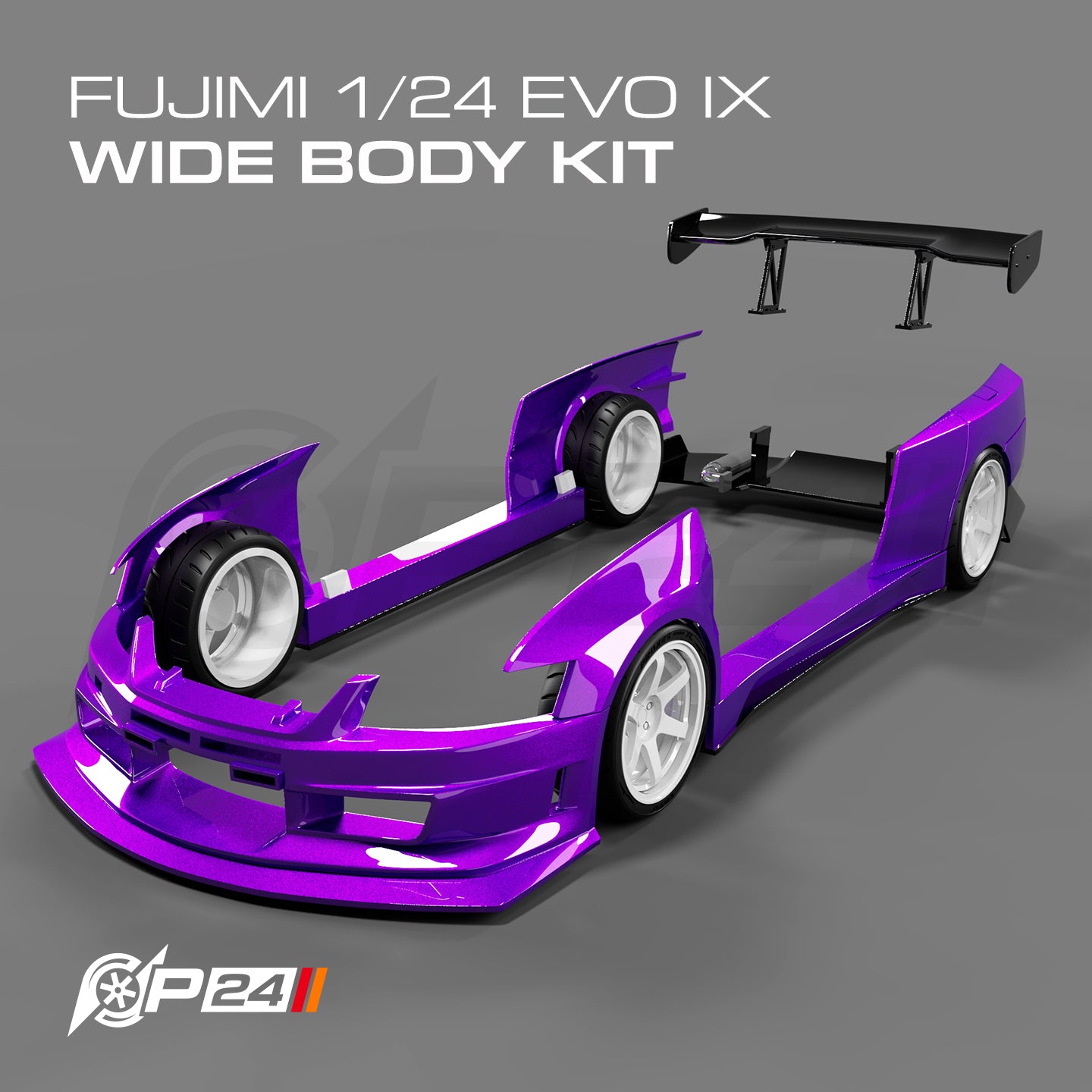 Mitsubishi EVO IX Wide Body Kit 1/24 Fujimi Evolution IX Kit - Model Maker's Workshop