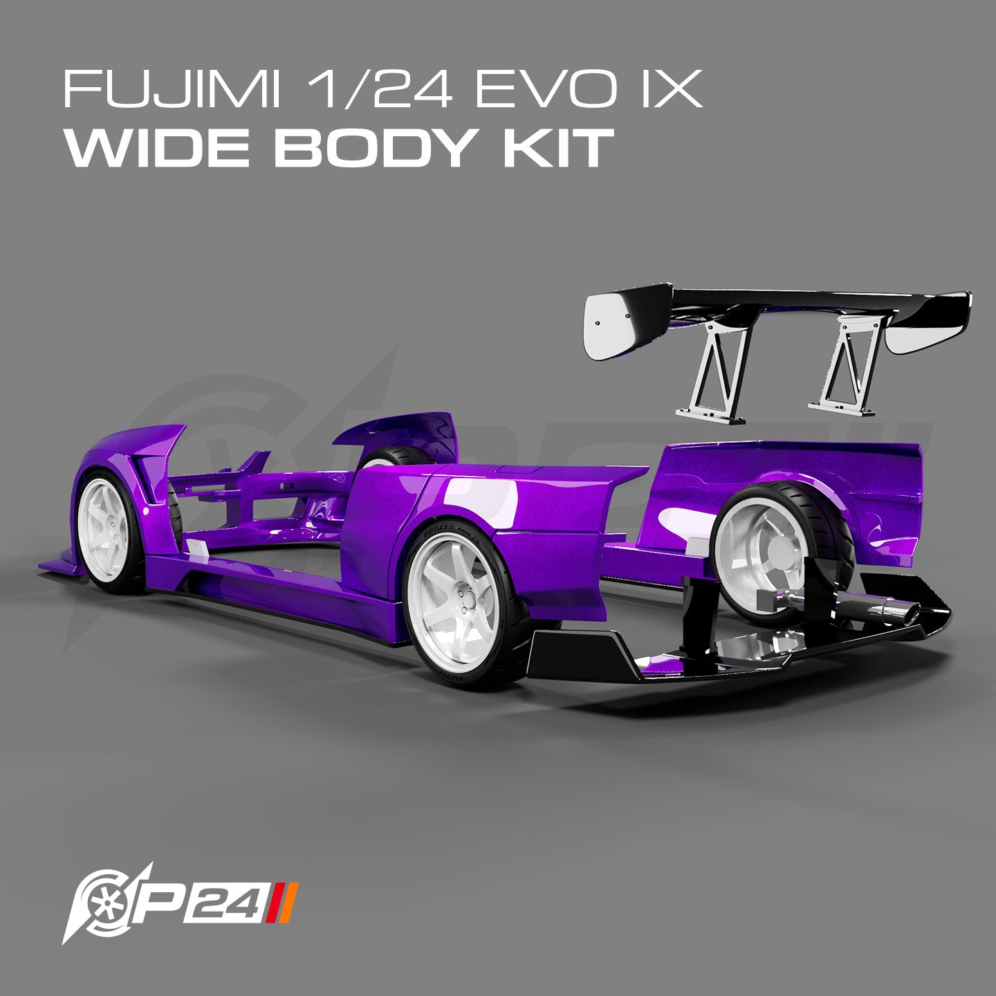 Mitsubishi EVO IX Wide Body Kit 1/24 Fujimi Evolution IX Kit - Model Maker's Workshop