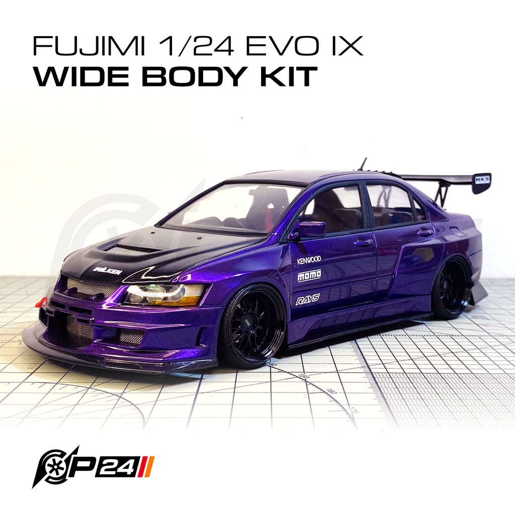 Mitsubishi EVO IX Wide Body Kit 1/24 Fujimi Evolution IX Kit - Model Maker's Workshop