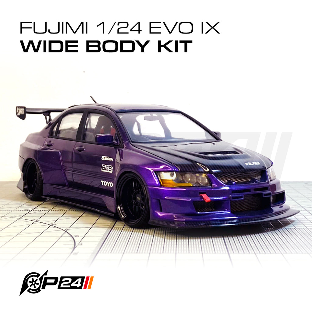 Mitsubishi EVO IX Wide Body Kit 1/24 Fujimi Evolution IX Kit - Model Maker's Workshop
